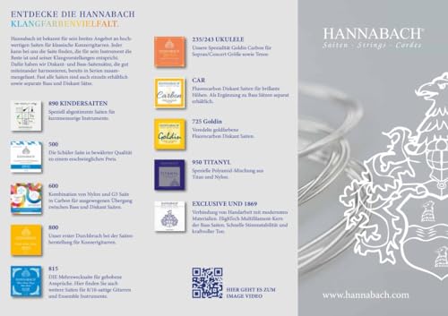 Hannabach أوتار جيتار كلاسيكي هاناباخ سلسلة فلامنكو 827 مجموعة توتر عالي جداً مصنوعة في ألمانيا - 827SHT - Image 2