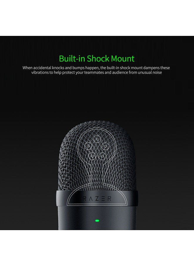 RAZER - Mini USB Capacitor microphone Desktop desktop PC K Song game live microphone black - Image 1