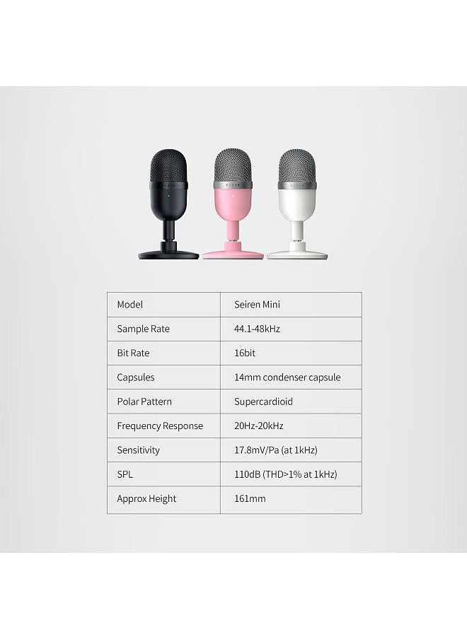 RAZER - Mini USB Capacitor microphone Desktop desktop PC K Song game live microphone black - Image 1