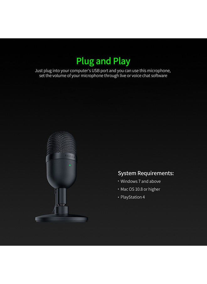 RAZER - Mini USB Capacitor microphone Desktop desktop PC K Song game live microphone black - Image 1
