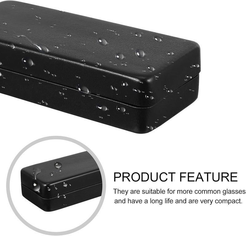 Pu Glasses Storage Box Portable Eyeglasses Case Smooth Leather Handmade Eyewear Holder for Travel and Daily Use, Random Color - Image 3