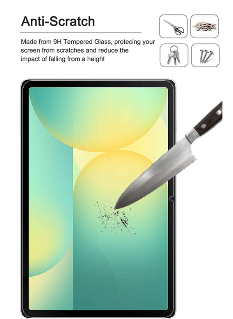 REWO For Samsung Galaxy Tab S10 FE - 10.9 inches - Combo Pack Tempered Glass Screen Protector - Premium HD Delicate Touch , Higher Transparency , Easy to Install ,Anti-scratch and Bubble-free Screen Protector - Clear - Image 3