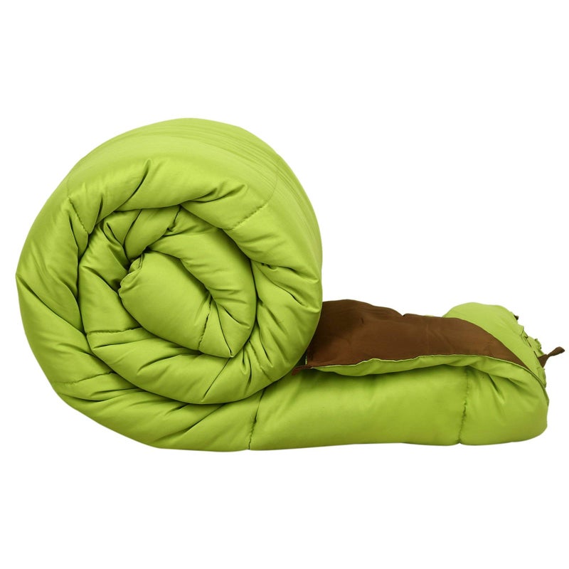 SHOPINGTRADE - Cotton Reversible Comforter, Double Bed ( Brown & Green, 200 GSM) - Image 4