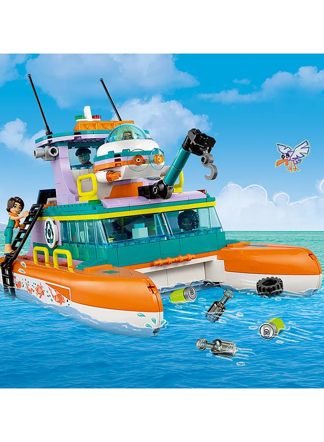 LEGO Friends Sea Rescue Boat 41734 Building Toy Set For Kids Ages 7+ Who Love Creative Play And Sea Life Stories; Includes 4 Mini-Dolls And Toy Accessories For Ocean Life Role Play (717 Pieces)
