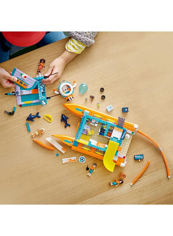 LEGO Friends Sea Rescue Boat 41734 Building Toy Set For Kids Ages 7+ Who Love Creative Play And Sea Life Stories; Includes 4 Mini-Dolls And Toy Accessories For Ocean Life Role Play (717 Pieces)