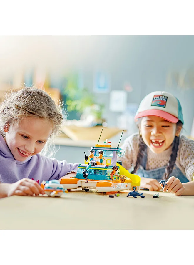 LEGO Friends Sea Rescue Boat 41734 Building Toy Set For Kids Ages 7+ Who Love Creative Play And Sea Life Stories; Includes 4 Mini-Dolls And Toy Accessories For Ocean Life Role Play (717 Pieces)