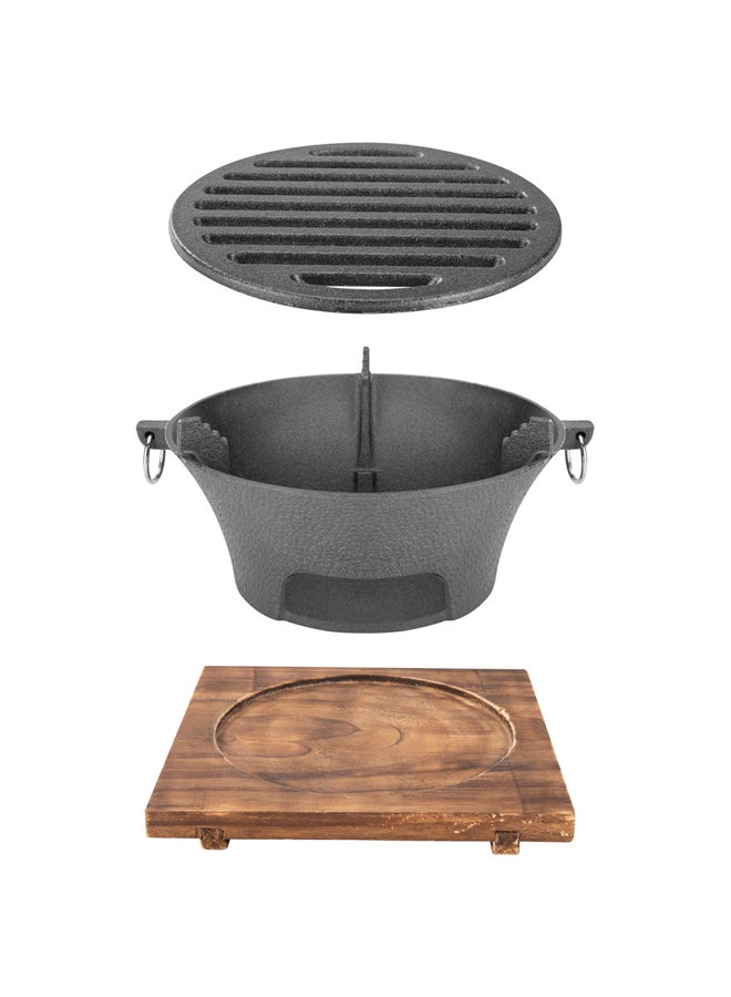 DPT Cast Iron Coal Stove, Charcoal burner, Black, Size26*17.5*11Cm - Image 4