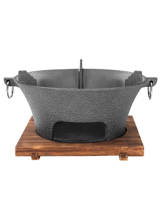 DPT Cast Iron Coal Stove, Charcoal burner, Black, Size26*17.5*11Cm - Image 2