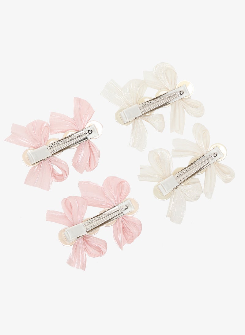 خزانة مشبك شعر مزين باللؤلؤ قطعتان - Image 2