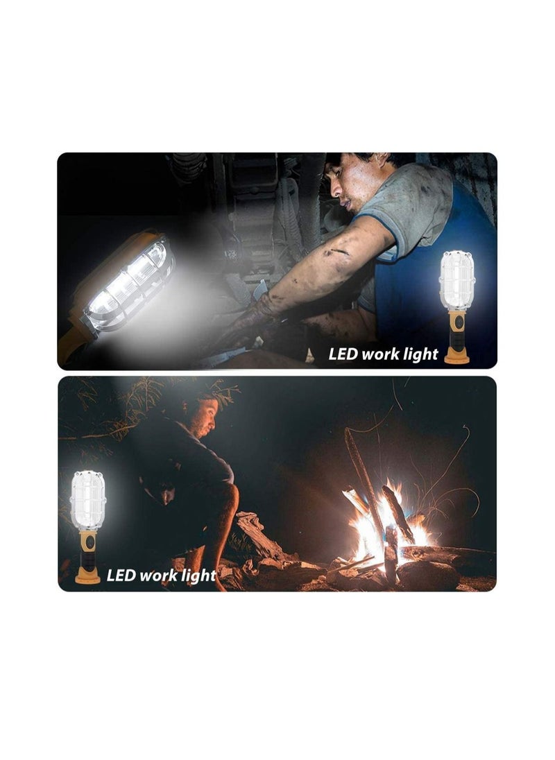 Generic Portable LED Work Light COB Car Garage Light Trouble Light Cordless Work Lamp Car Garage Inspection Lamp for Car Outdoor Camping Home Emergency Garage ABS Yellow  - Image 5