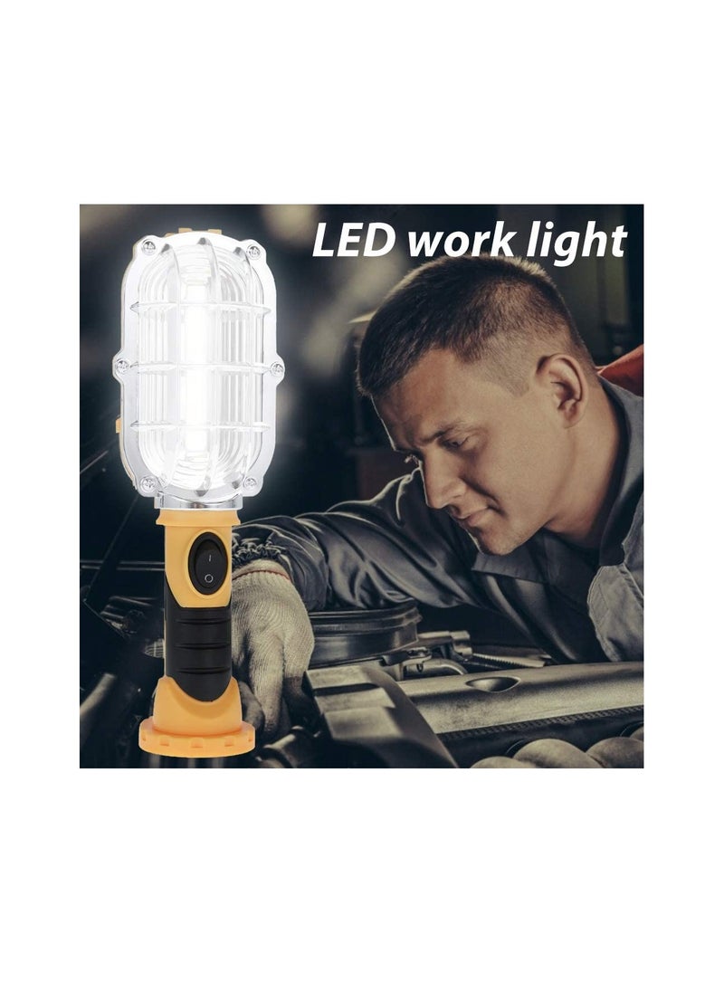 Generic Portable LED Work Light COB Car Garage Light Trouble Light Cordless Work Lamp Car Garage Inspection Lamp for Car Outdoor Camping Home Emergency Garage ABS Yellow  - Image 3