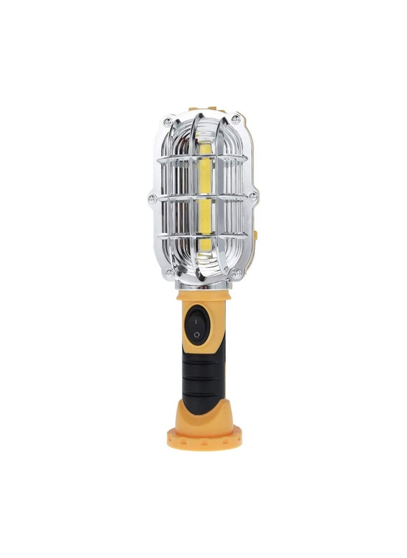 Generic Portable LED Work Light COB Car Garage Light Trouble Light Cordless Work Lamp Car Garage Inspection Lamp for Car Outdoor Camping Home Emergency Garage ABS Yellow  - Image 2