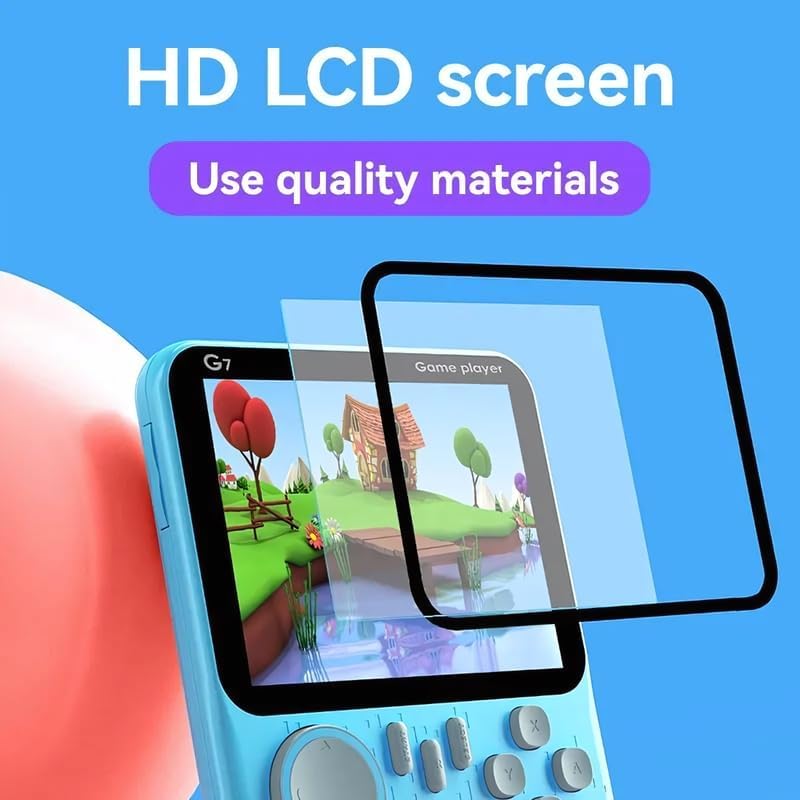 ELECRANGE G7 Retro Handheld Gaming Console - 666 Classic Games in 1 | 3.5'' Big Screen | TV Output & External Remote for 2-Player Mode | Portable Gaming Console (Multicolour) - Image 5
