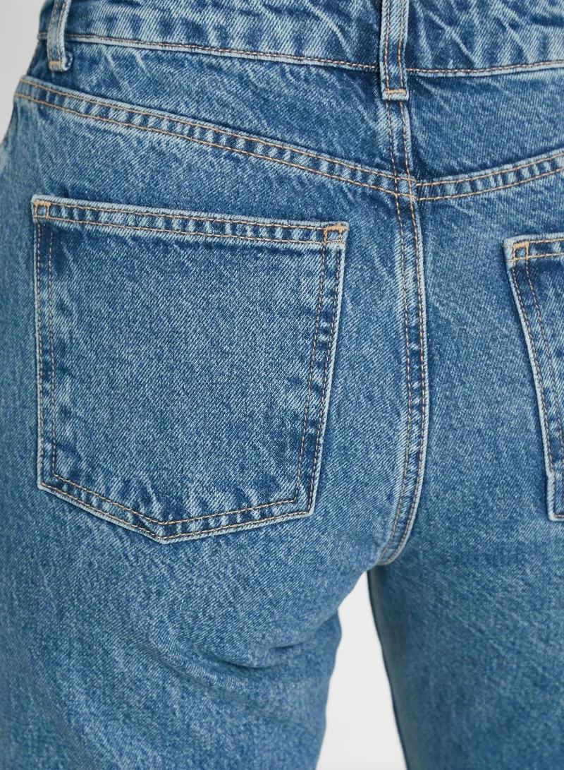 TOPSHOP Flare Recycled Cotton Blend Jeans