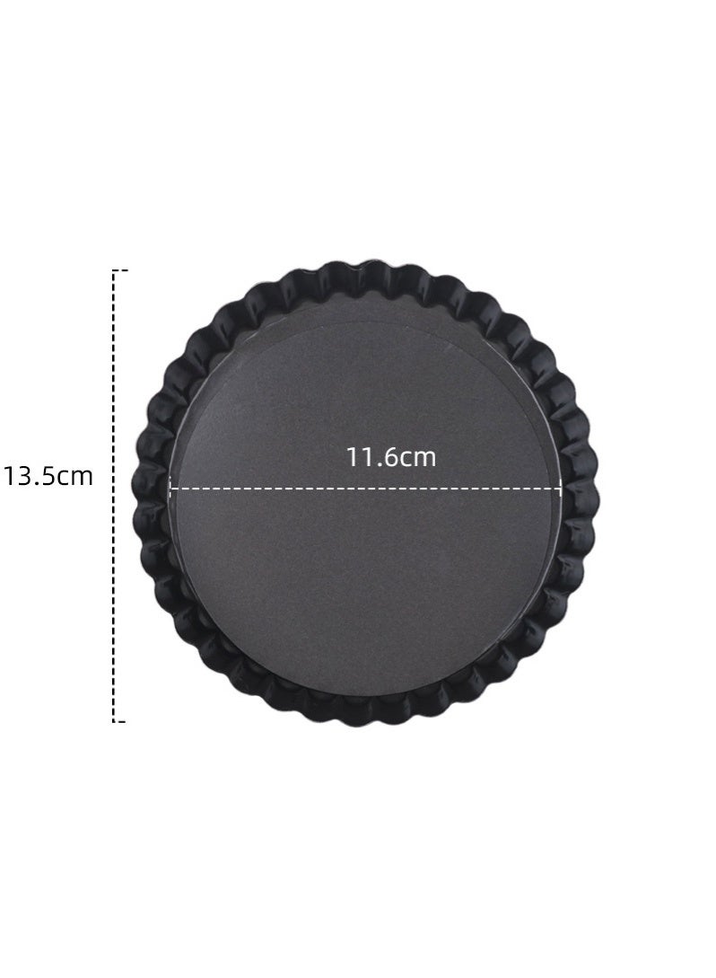 KEYANG 2-Pack Round Non-Stick Tart Pans with Removable Loose Bottom | Premium Carbon Steel Cake Molds for Cheesecake, Fruit Pie, Quiche, Pizza Baking | Wave-Edge & Cool-Touch Design | Easy Release & Clean - Image 4