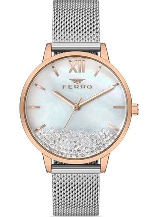 FERRO Silver Mesh Strap Women's Wristwatch F21934C-E F21934C-E  - Image 1
