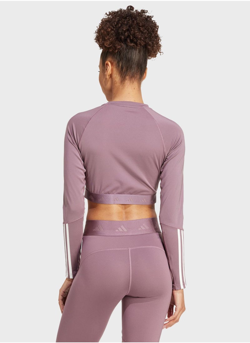 Adidas Hyperglam Cropped Long Sleeve T-Shirt  - Image 2