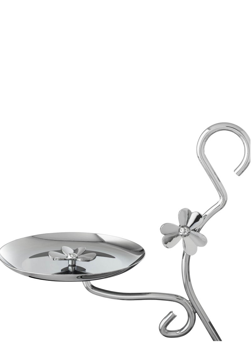 السيف  حامل حلاوة قطوف من المعدن 2 صحون بتصميم جميل مع وردة بالوسط من السيف - Image 2