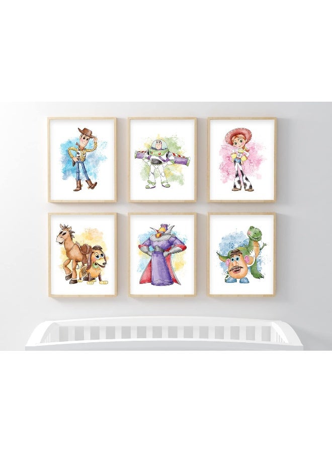 Home Trove Nistioâ® Toy Story Watercolor Prints, Toy Story Wall Art Decor, Set Of 6, 8X10 Inches (Unframed)  - Image 4