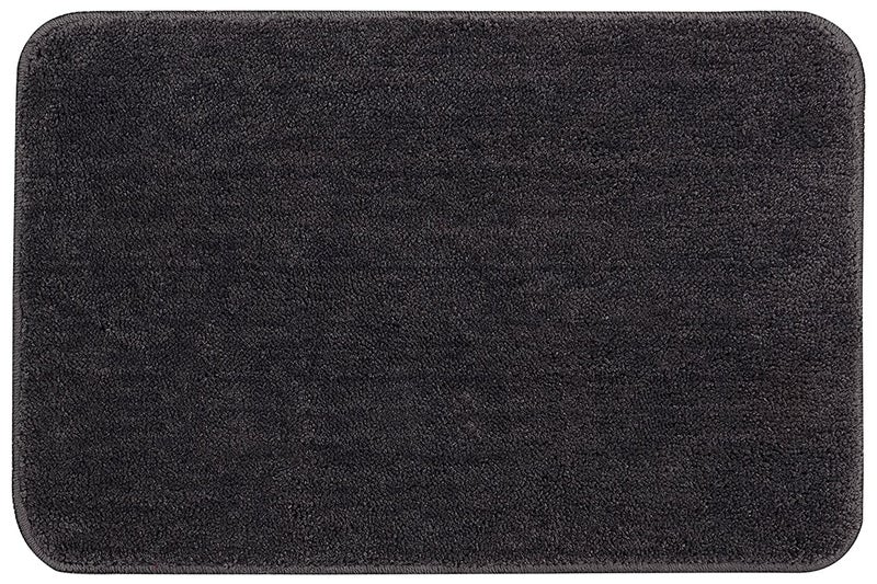 SKIVE India® Microfiber Multi Purpose Bathroom Mat,Bathroom Rugs and Mats 2 Piece Anti Slip Bath Mats Soft Plush Plain Design for Shower Bathroom Contour Toilet Rugs (Grey) (40X60) - Image 3