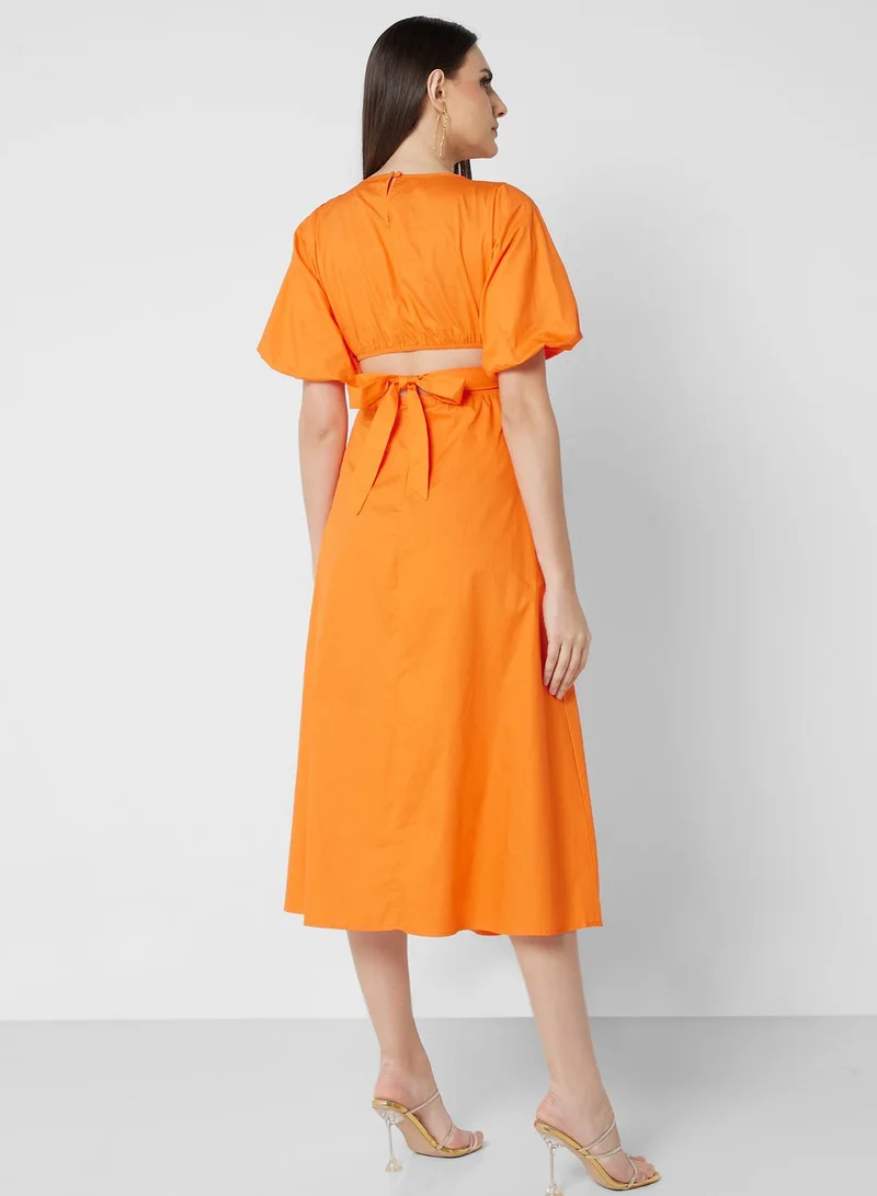 ELLA Cutout Poplin Dress