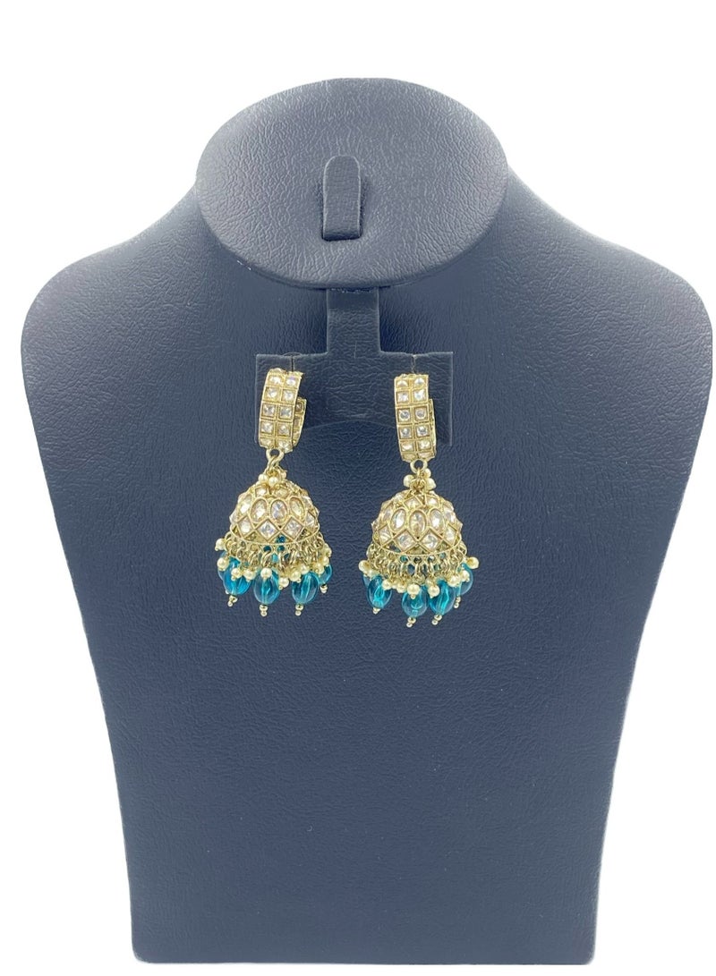 GOHONA Bollywood Style Indian Traditional Jhumka Earring for Women - Image 2