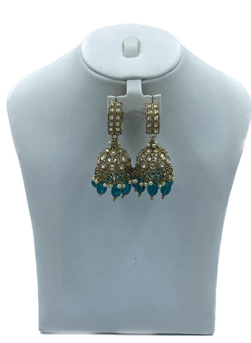 GOHONA Bollywood Style Indian Traditional Jhumka Earring for Women - Image 1