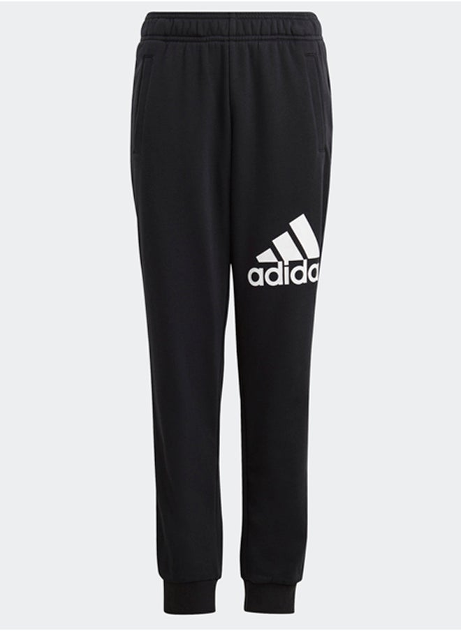 Adidas بنطال رياضي قطني بشعار كبير وقصة عادية من Essentials  - Image 1