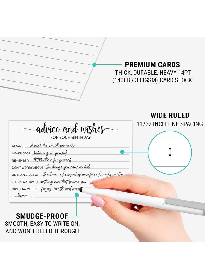 321 دن تمنيات ونصائح عيد الميلاد (50) بطاقات بيضاء مقاس 4 × 6 بوصات - نصائح جيدة، وأطيب التمنيات، وبطاقات الذكريات - نشاط فكرة حفل عيد الميلاد - عيد ميلاد السادس عشر، الثلاثين، الأربعين، الخمسين - مطالبات ارتجالية ممتعة - صنع في الولايات المتحدة الأمريكية - Image 3