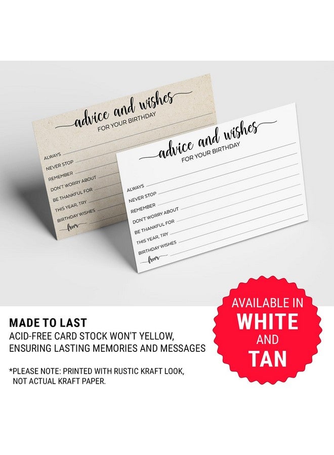 321 دن تمنيات ونصائح عيد الميلاد (50) بطاقات بيضاء مقاس 4 × 6 بوصات - نصائح جيدة، وأطيب التمنيات، وبطاقات الذكريات - نشاط فكرة حفل عيد الميلاد - عيد ميلاد السادس عشر، الثلاثين، الأربعين، الخمسين - مطالبات ارتجالية ممتعة - صنع في الولايات المتحدة الأمريكية - Image 4