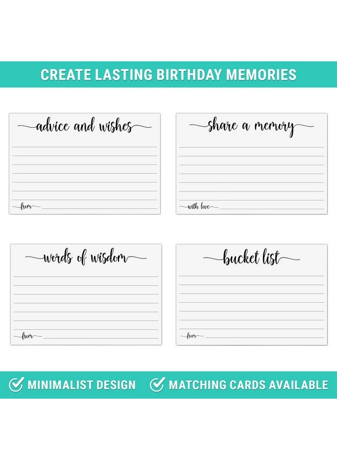321 دن تمنيات ونصائح عيد الميلاد (50) بطاقات بيضاء مقاس 4 × 6 بوصات - نصائح جيدة، وأطيب التمنيات، وبطاقات الذكريات - نشاط فكرة حفل عيد الميلاد - عيد ميلاد السادس عشر، الثلاثين، الأربعين، الخمسين - مطالبات ارتجالية ممتعة - صنع في الولايات المتحدة الأمريكية - Image 5