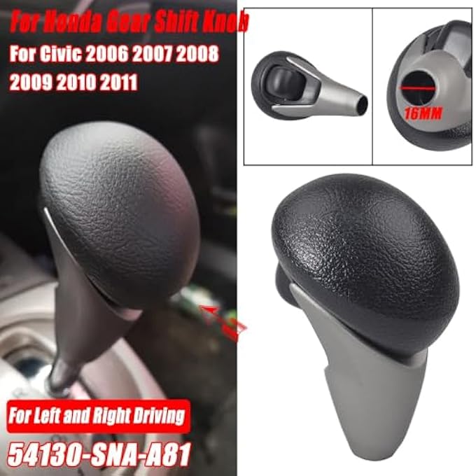 rayihni Gear Shift Knob Replacement Compatible with Honda Civic 20062011 Carbon Fiber Design Durable ABS Construction - Image 3