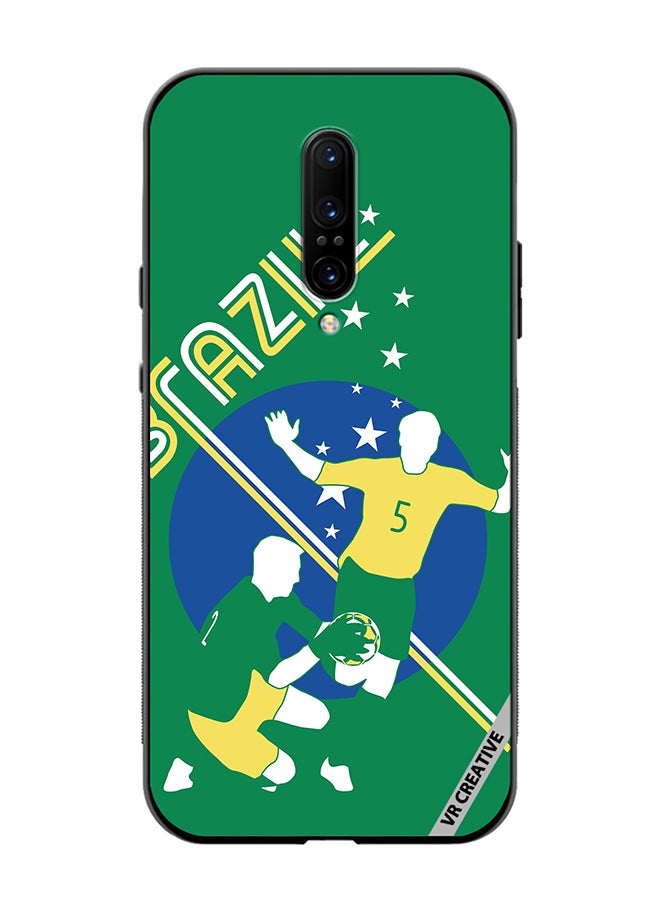 VR CREATIVE Protective Case Cover For OnePlus 7 Pro Brazil Football Soccer Players Design Multicolour - Image 1