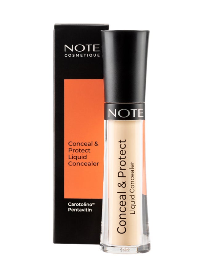 NOTE COSMETIQUE Note Conceal & Protect Liquid Concealer 01 Light Sand  - Image 1
