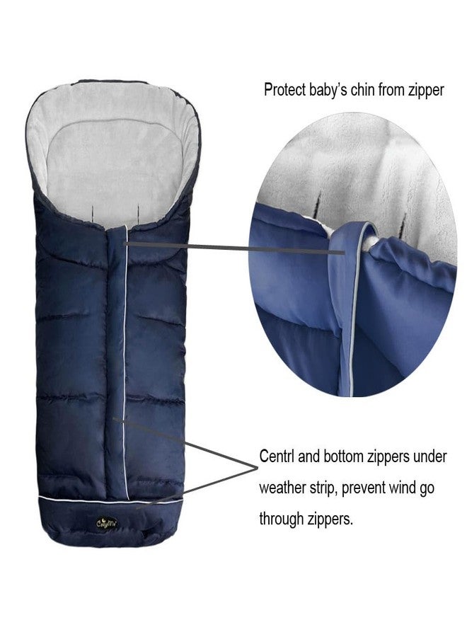 CozyMe 3in1 Baby Sleeping Bag Adaptable for Toddler Strolllers Buggy Pushchair,Cozy Toes, Comfortable,Length Adjustable,Practical Design Makes Us Outstanding,6-36M,Navy Blue - Image 3