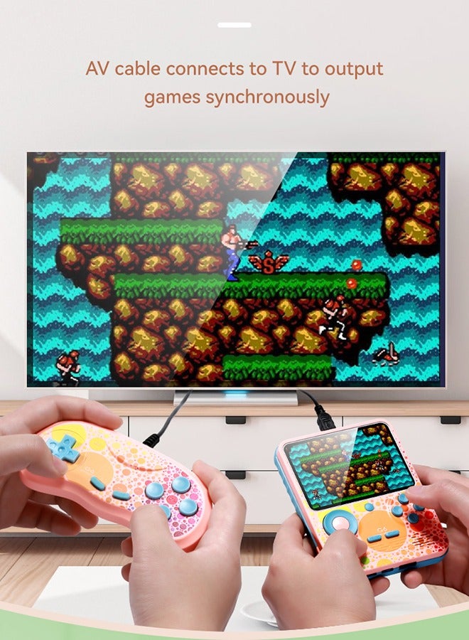 G6 handheld game console macaroon colour 6000 mAh children's game console 666 in one 3.5 inch colour - Image 5