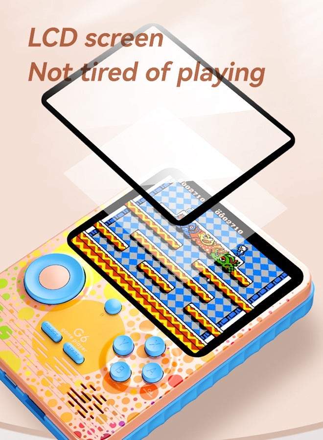 G6 handheld game console macaroon colour 6000 mAh children's game console 666 in one 3.5 inch colour - Image 4