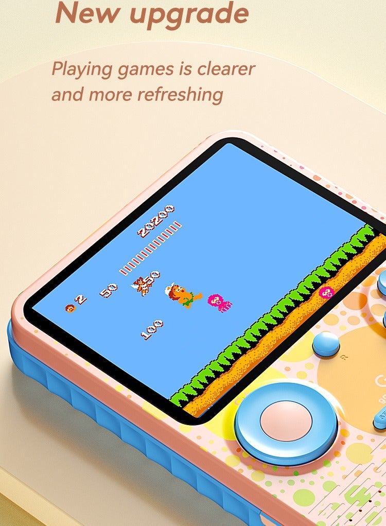 G6 handheld game console macaroon colour 6000 mAh children's game console 666 in one 3.5 inch colour - Image 3