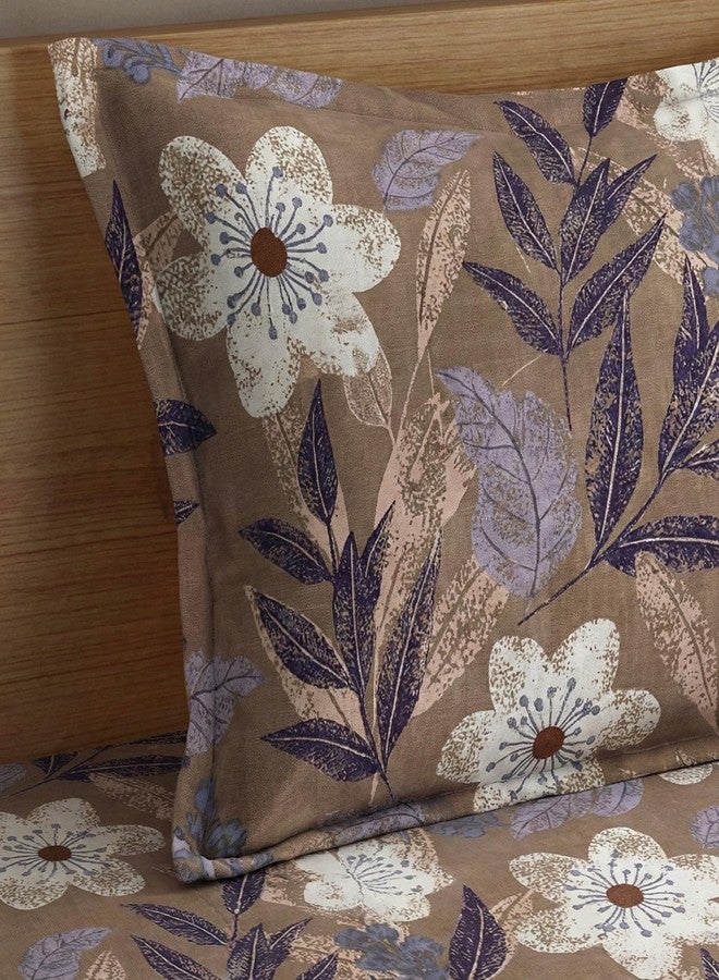 Fashion String Microfibre 144TC Earthy Floral Fitted Single Bedsheet with 1 Pillow Cover - Image 2