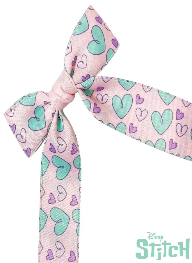 LUV HER Disney Lilo & Stitch Printed Long Tail Hair Bow Set for Girls - Printed Bows with Alligator Clips - Cute Hair Accessories for Kids Ages 3+ - Image 3