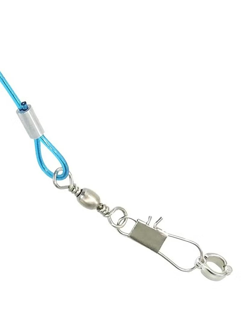 3 Meters Parrot Flying Rope, with 3 Sizes Foot Rings, Parrot Foot Chain Flying Training Outdoor, Anti-Bite Elastic String Training Harness, Bird Training Rope Bird For Pet, Blue - Image 5