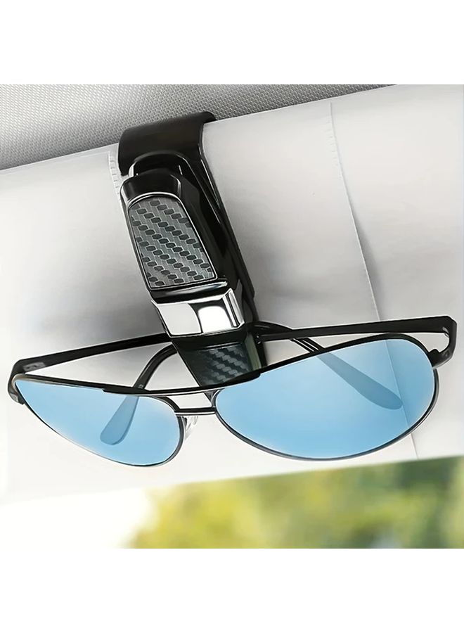 180 Degree Rotatable Car Visor Glasses Holder Golden Multi Functional Plastic Eyewear Storage Clip ABS Resin Fits Most Glasses Essential Car Accessory - Image 3
