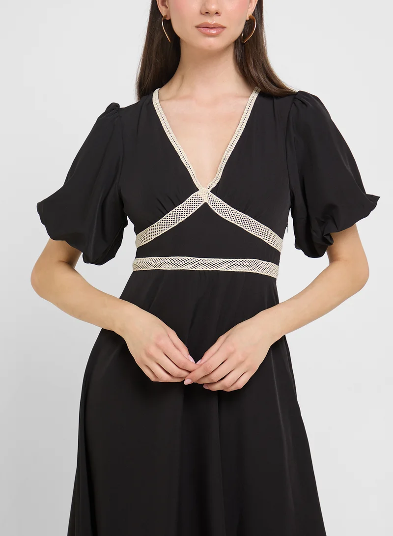 ELLA Puff Sleeves Dress