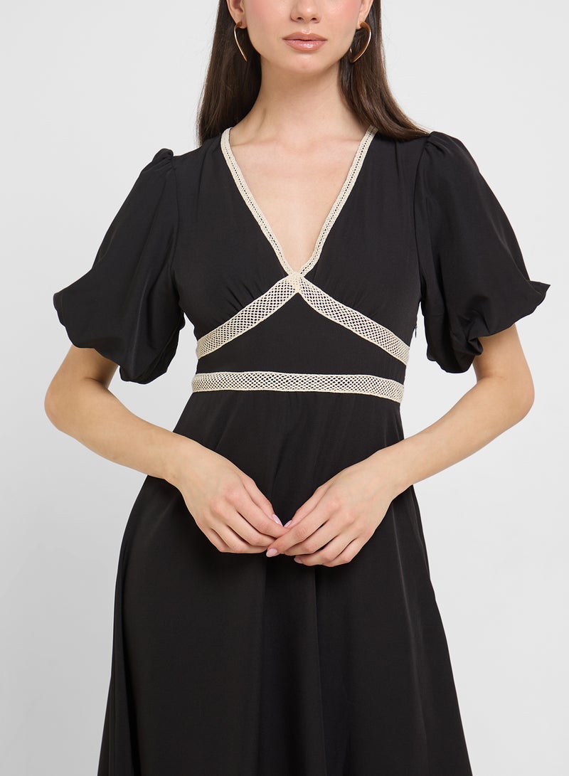 ELLA Puff Sleeves Dress  - Image 3