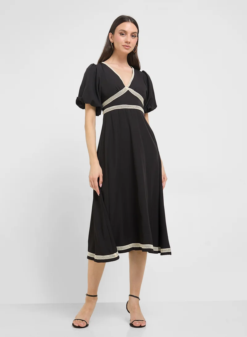 ELLA Puff Sleeves Dress