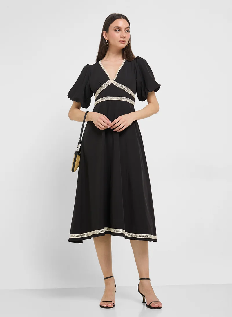 ELLA Puff Sleeves Dress