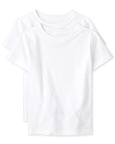 The Children's Place,Boys,Short Sleeve Undershirt,White -2 Pack,Large - Image 4