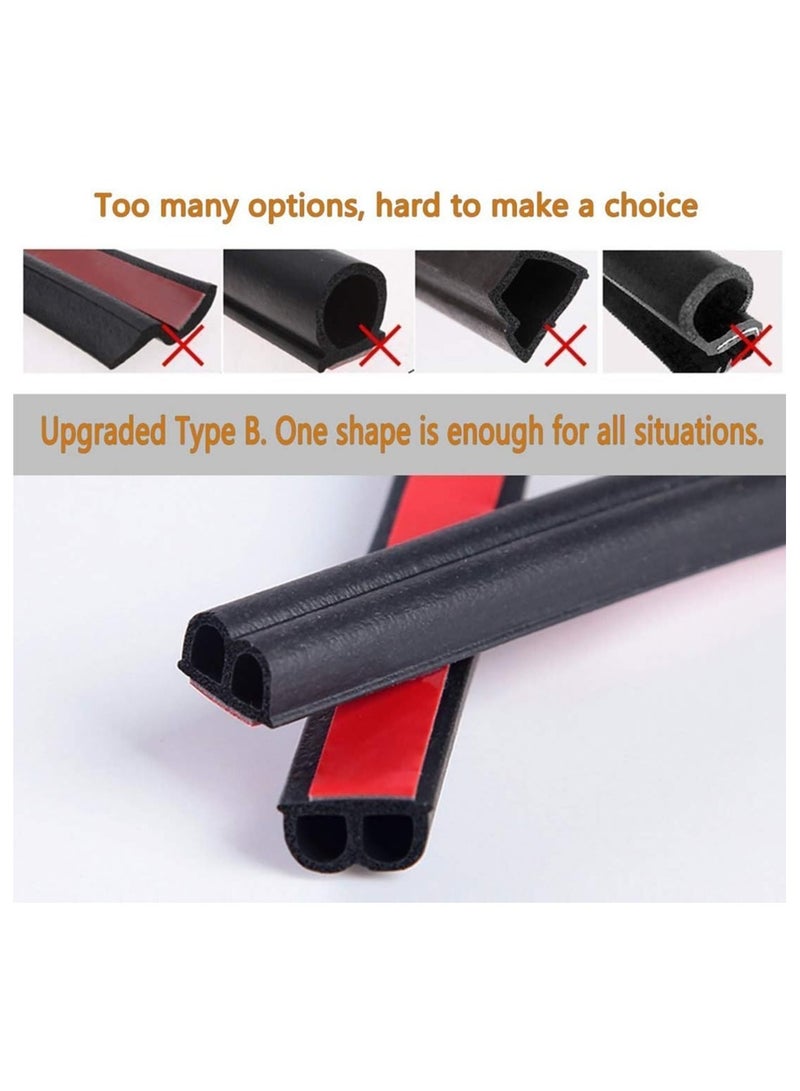 Generic 10m Universal Self Adhesive Auto Rubber Weather Draft Seal Strip Weatherstrip For Car Window And Door Engine Cover 2 Rolls Of 5m  - Image 4
