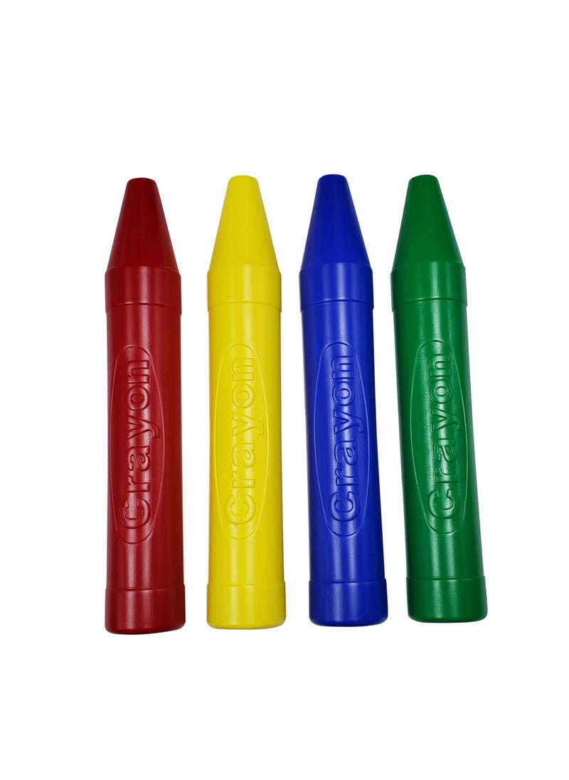 Spark Spark Large 205Inch Tall Plastic Crayon Bank Great for Saving Money Fun Way to Colors Red Blue Yellow and Green Pack of 4 