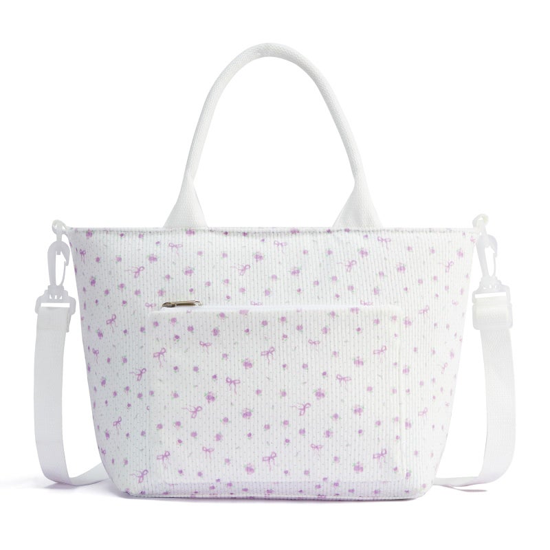 MEXS Lunch Bag for Women Adult Large Insulated Lunch Box Girl Cute Corduroy Lunch Tote Bags Reusable Leakproof Cooler Work Picnic - Image 1